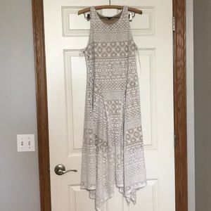 A.N.A white dress with light skin color slip